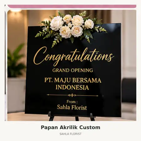 Papan Bunga Akrilik Brebes